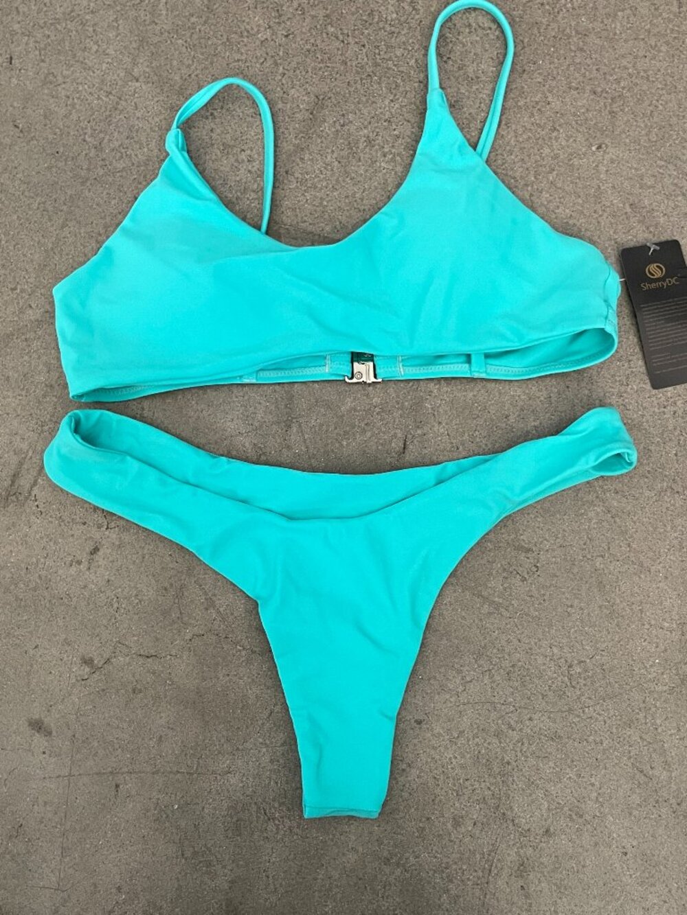 SherryDC Teal Bikini Set Size M | High Cut Bottoms Swimwear Beach Summer